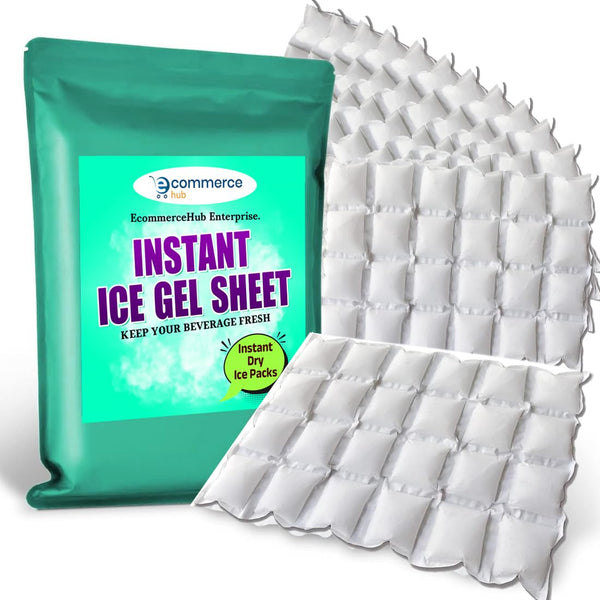 EcommerceHub Ice Gel Pack Sheet, Ice Packs for Cooler and Shipping, Long Lasting Dry Ice Packs for Shipping Frozen Food Freezer Packs for Mailing, Reusable Ice Pack Sheets