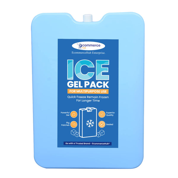 EcommerceHub® Ice Gel Pads Packs, 2.5 Liter Extra Large Size Suitable for Heavy Cold Items Carriers & Transport, Multipurpose Use Pack,XXL Size, 2500ML