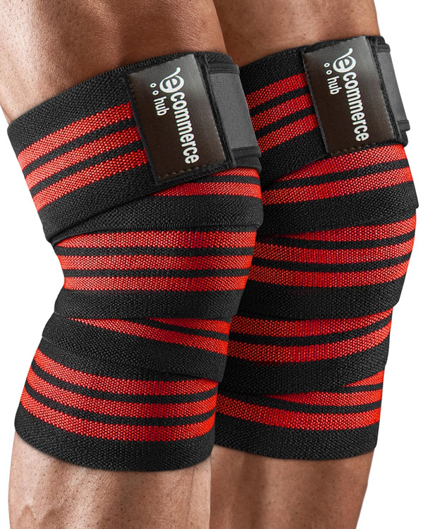 Knee Wrap Support for Squats, Knee Band,Weight Lifting Wraps Knee Support,1 Pair