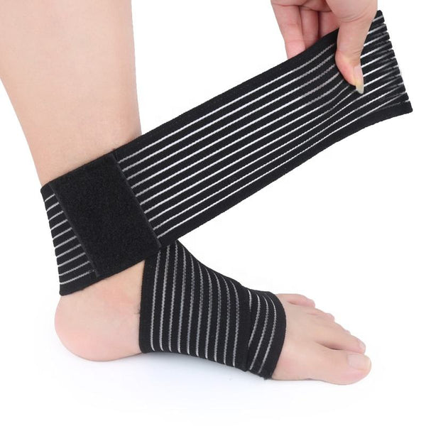 Adjustable Ankle Support Brace Wrap -Adjustable Compression Ankle Wrap for Sprain & Injury Recovery, 1 Pair